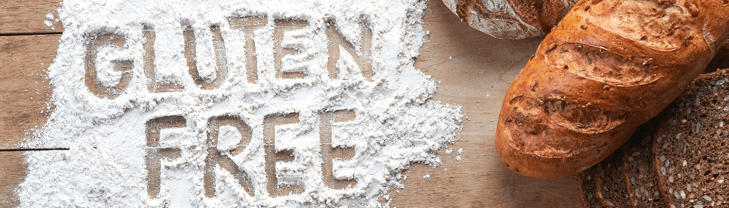 Gluten Free written in flour