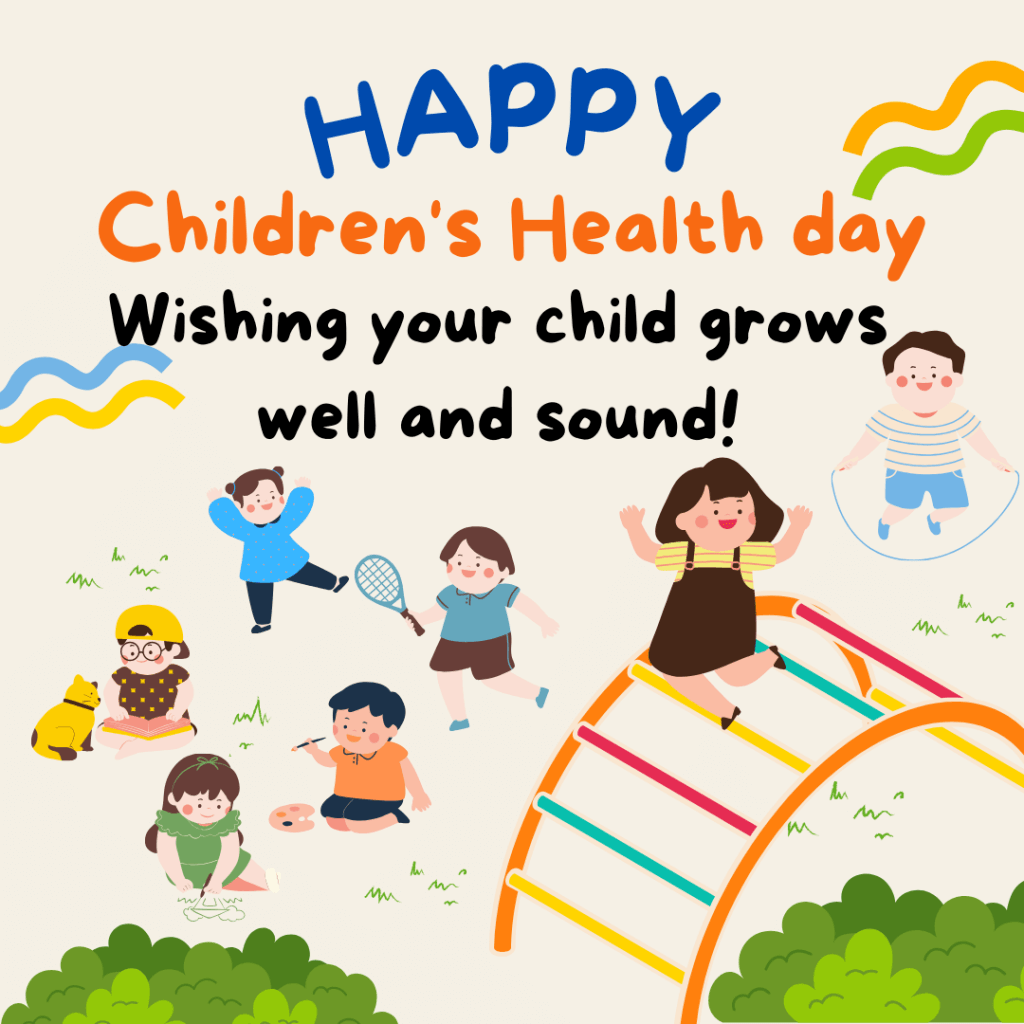 Your Child's Health 1 Beige Colorful Playful Happy Childrens Day Instagram Post
