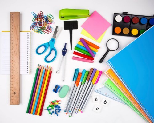 Stationery school isolated